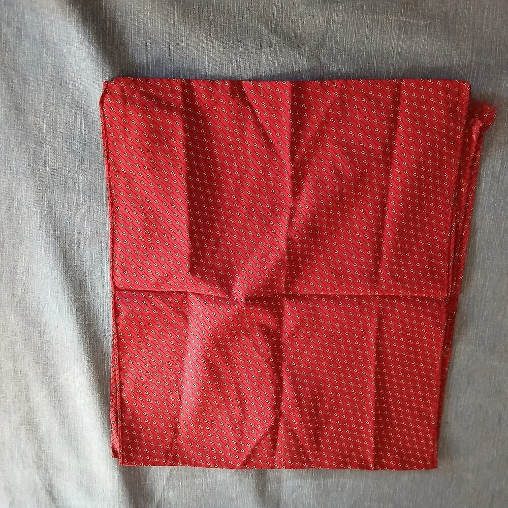 Men PKBANKEN Red & Gold Fashion Pattern Scarf 100% silk by WIN
